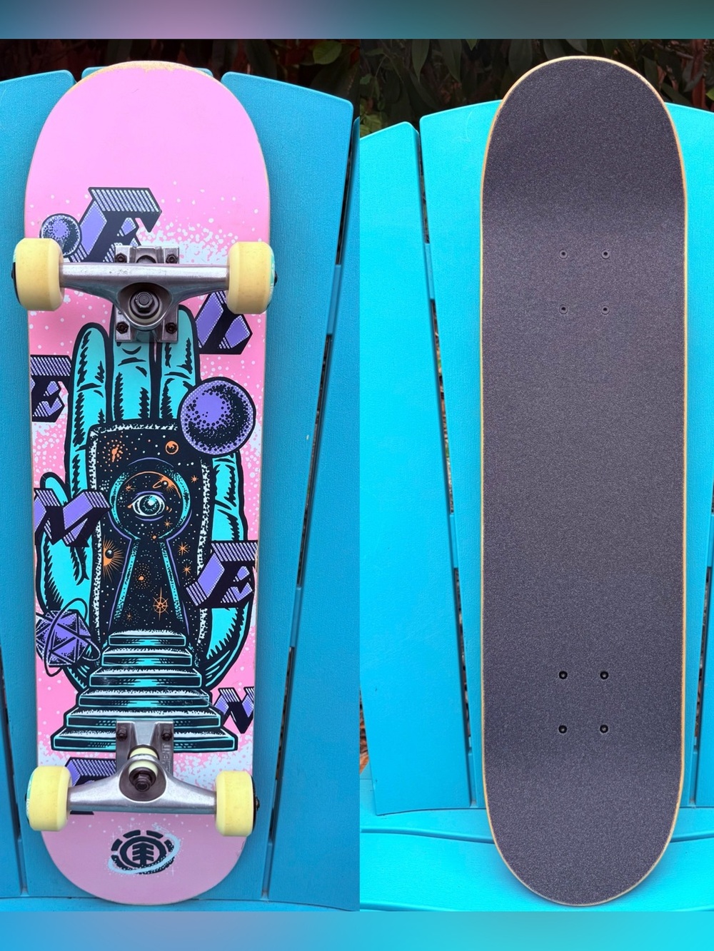 Element Skateboards Galaxy Gates Complete Skateboard  8.0” x 31.75” Gently Used